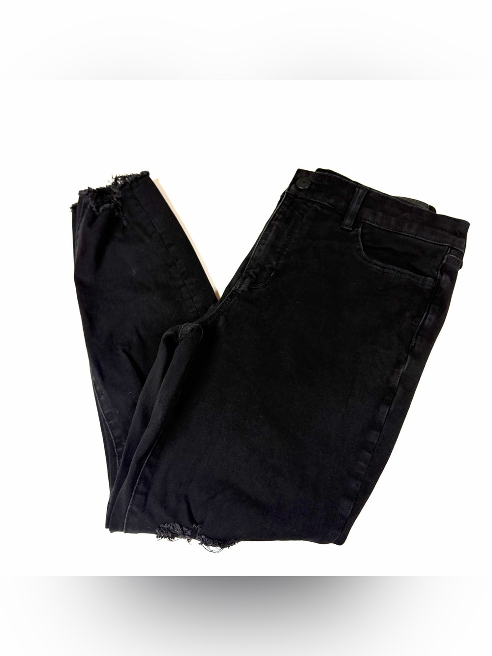 American Eagle Women’s Size 14 Hi Rise Jegging Jeans Black Distressed Dream 4335